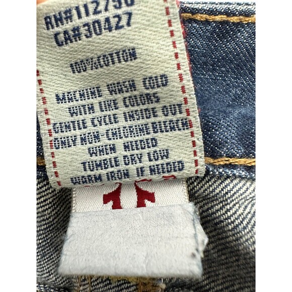 TRUE RELIGION Joey Skirt Mini Denim Embelished Jean Skirt Women’s Size 26 - Picture 7 of 8